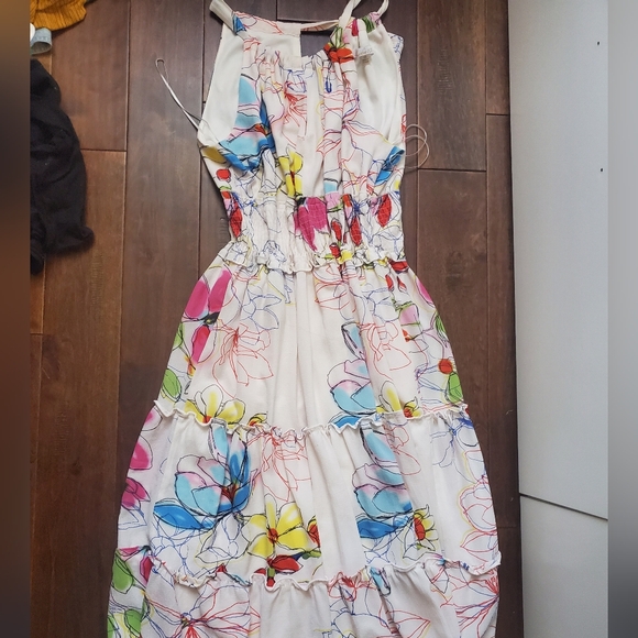Bleecker 126 Long Dress Floral Multicolor Summer Dress Size 10 Womens Stunning - Picture 1 of 5